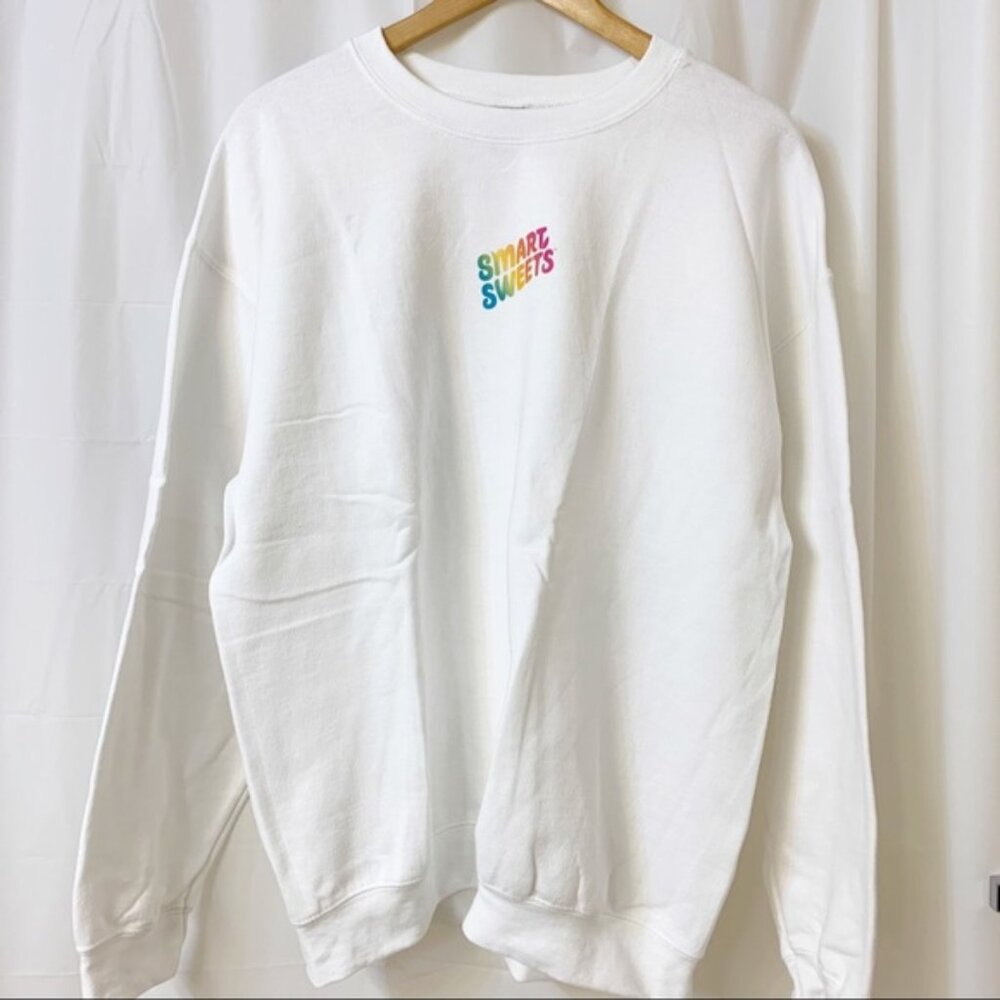 Smart Sweets White Pullover Sweatshirt Large